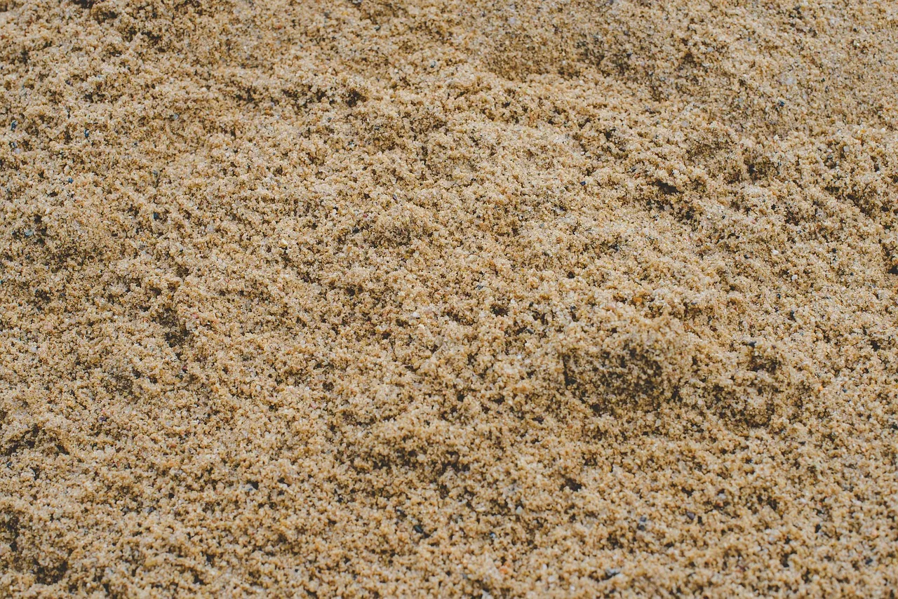 Close-up of sand grains